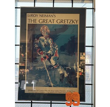 WAYNE GRETZKY AUTHENTIC 1981 LeRoy Neiman "The Great Gretzky" Poster Signed by Neiman and Gretzky