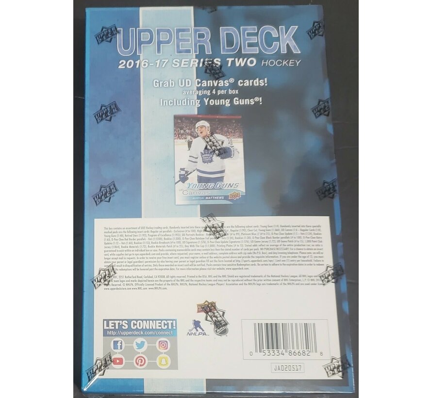 2016-17 UPPER DECK SERIES 2 HOCKEY HOBBY BOX