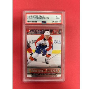 UPPER DECK 2013-14 UPPER DECK SERIES 2 JONATHAN HUBERDEAU YOUNG GUNS PSA GRADED 9