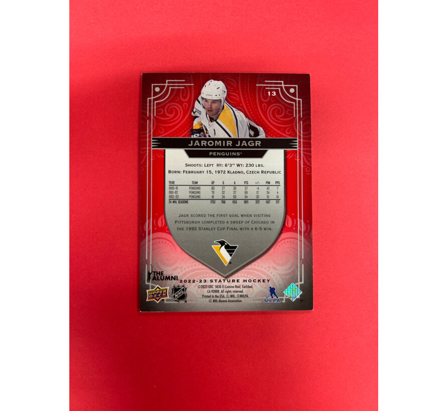 2022-23 UPPER DECK STATURE JAROMIR JAGR IMAGE VARIATION /33