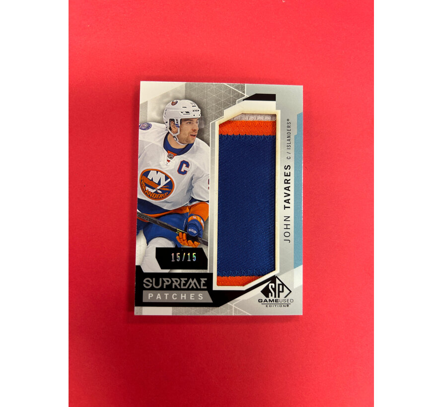 2015-16 SP GAME USED JOHN TAVARES SUPREME PATCHES /15