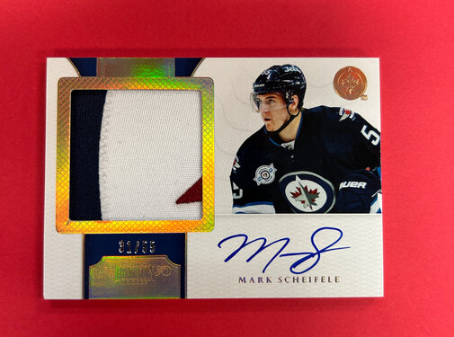 PANINI 2011-12 PANINI DOMINION MARK SCHIEFELE PATCH AUTO /55