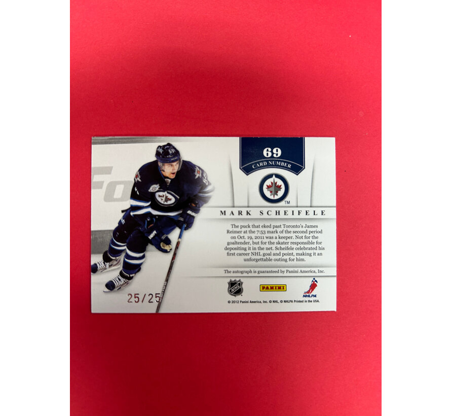 2011-12 PANINI CONTENDERS MARK SCHEIFELE NHL INK /25
