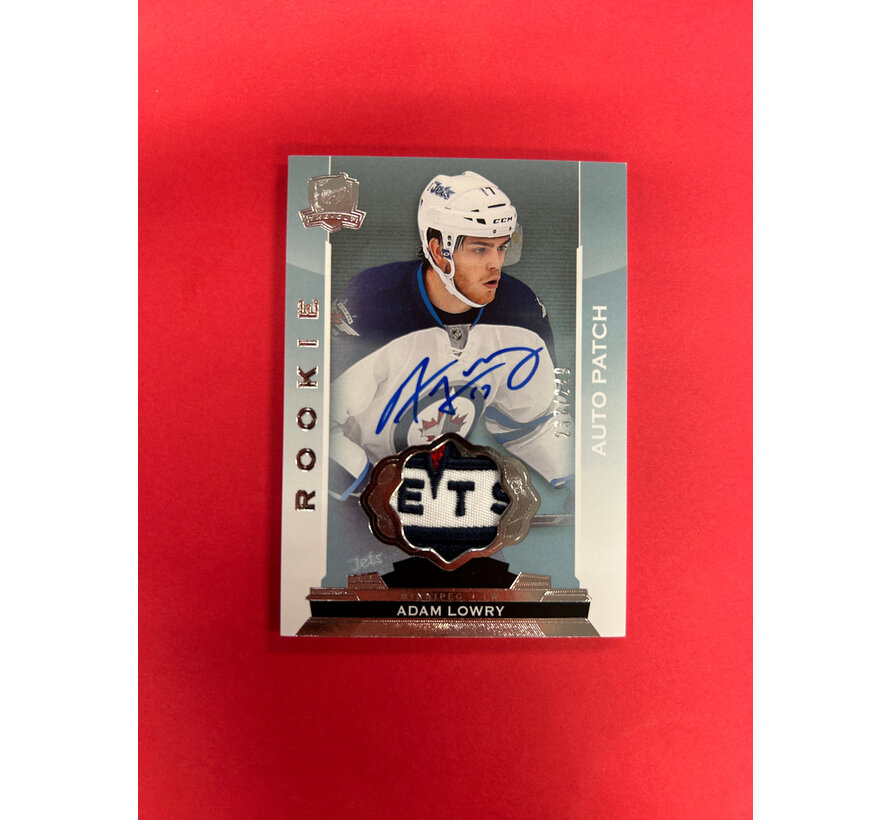 2014-15 UPPER DECK THE CUP ADAM LOWRY CUP ROOKIE PATCH AUTO /249 TOP PATCH