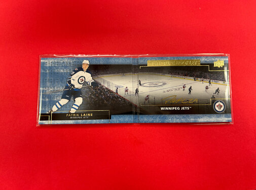 UPPER DECK 2016-17 UPPER DECK PREMIER PATRIK LAINE SIGNATURE BOOKLETS AUTO
