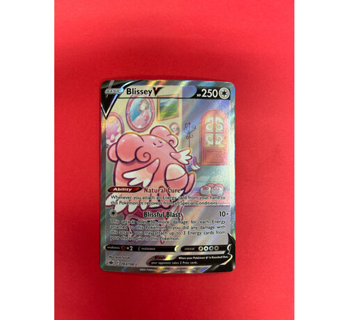 POKEMON 2021 POKEMON CHILLING REIGN BLISSEY V 183/198 ALT ART