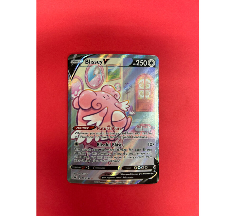 2021 POKEMON CHILLING REIGN BLISSEY V 183/198 ALT ART