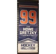 WAYNE GRETZKY AUTHENTIC GRETZKY HOWE EXHIBITION HHOF TORONTO STREET BANNER WITH LOA DUAL SIDED #/100 LMT