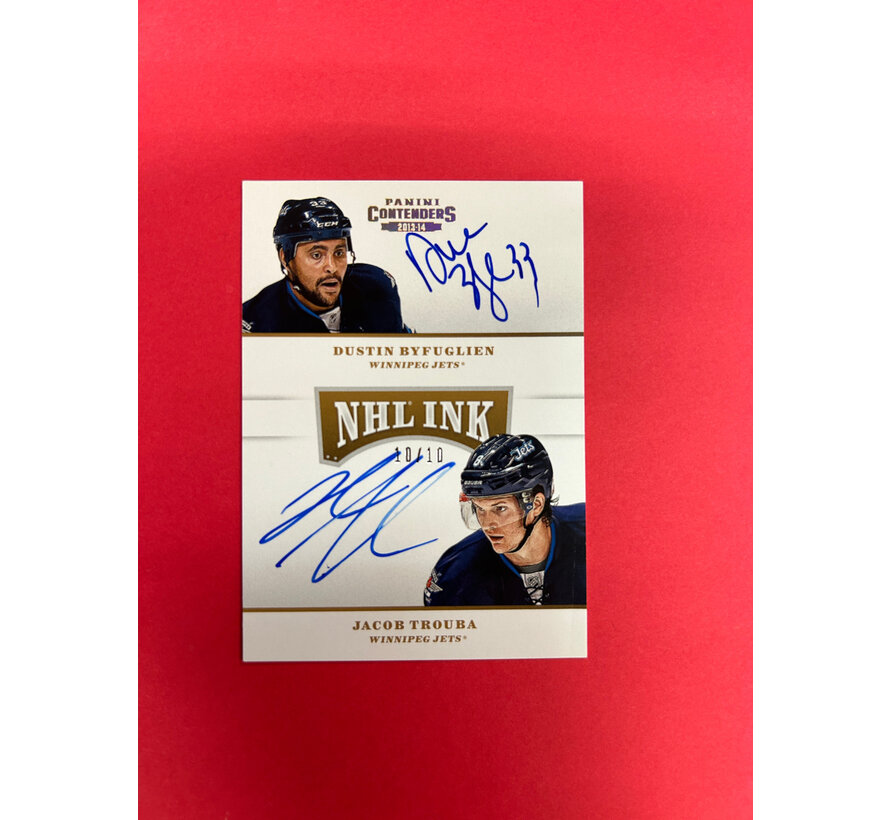 2013-14 PANINI CONTENDERS BYFUGLIEN / TROUBA AUTO /10
