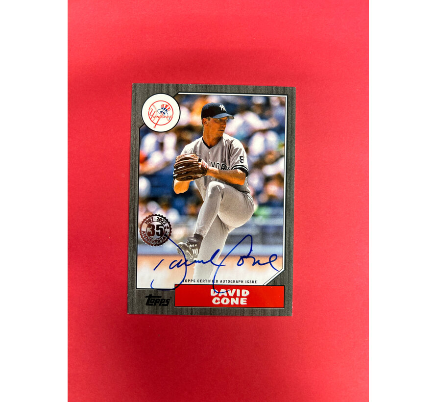 2022 TOPPS HERITAGE DAVID CONE 1987 TOPPS AUTO /199