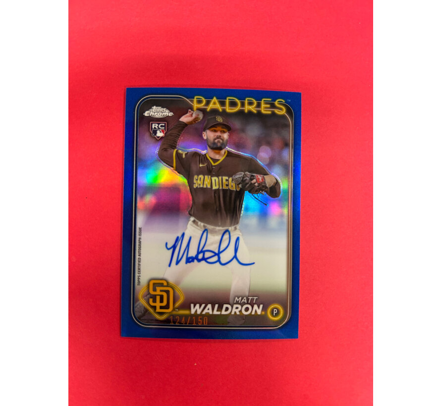 2024 TOPPS CHROME BASEBALL MATT WALDRON AUTO /150
