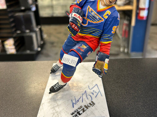 MCFARLANE MCFARLANES WAYNE GRETZKY ST LOUIS BLUES SIGNED WGA COA