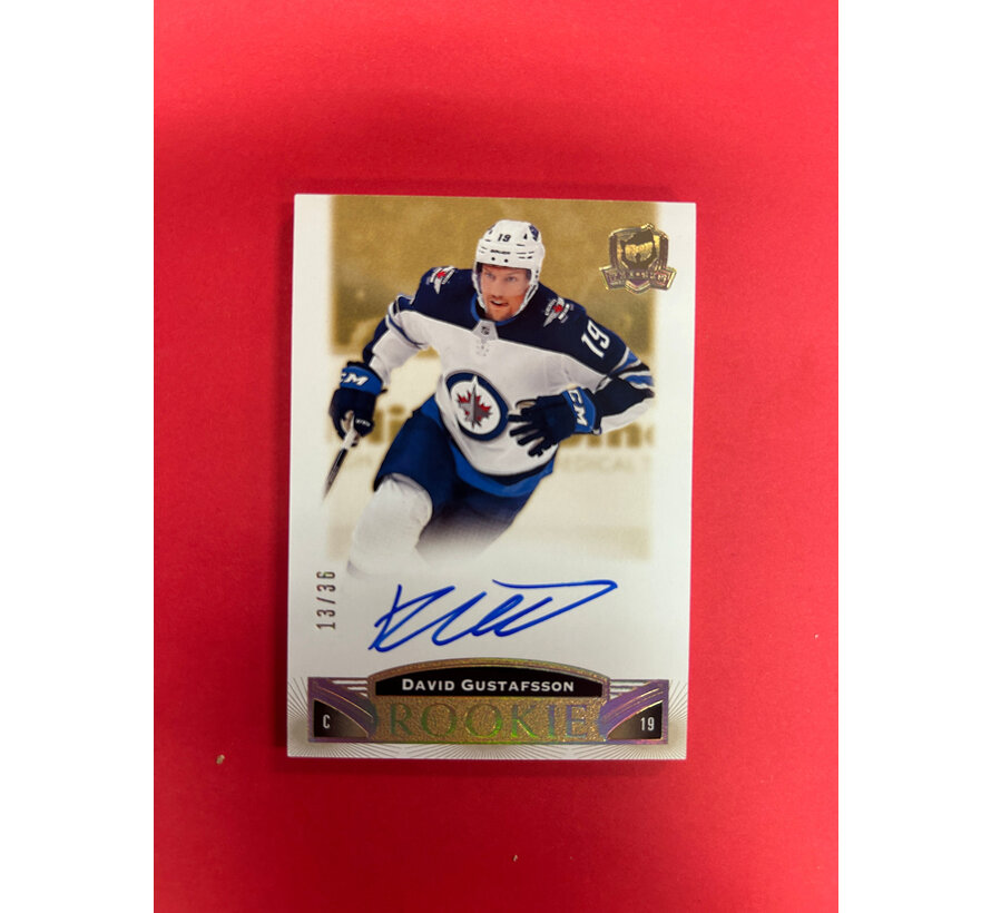 2019-20 UPPER DECK THE CUP DAVID GUSTAFSSON GOLD SPECTRUM AUTO /36