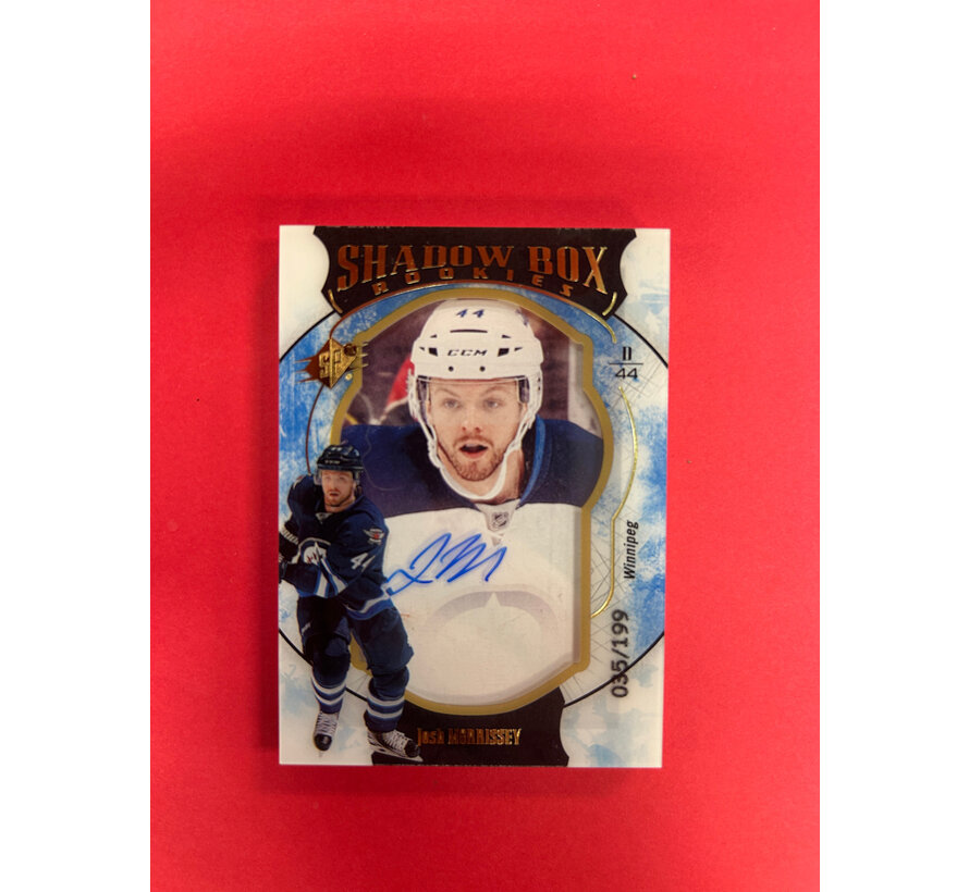 2016-17 UPPER DECK SPX JOSH MORRISSEY SHADOWBOX ROOKIE AUTO /199