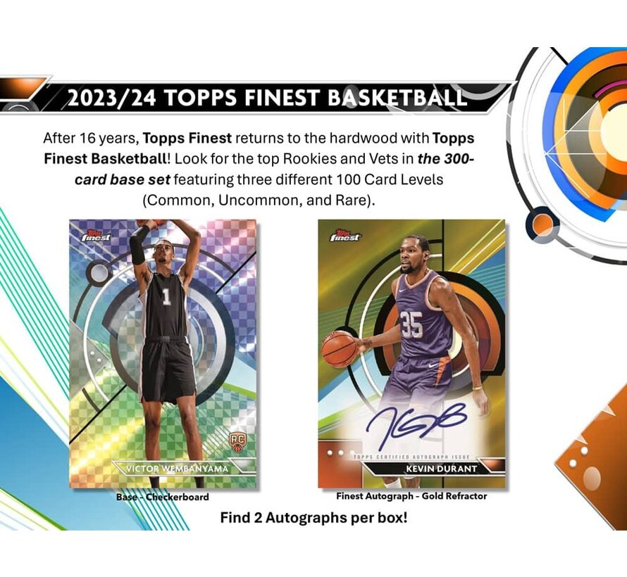 2023-24 TOPPS FINEST BASKETBALL HOBBY BOX