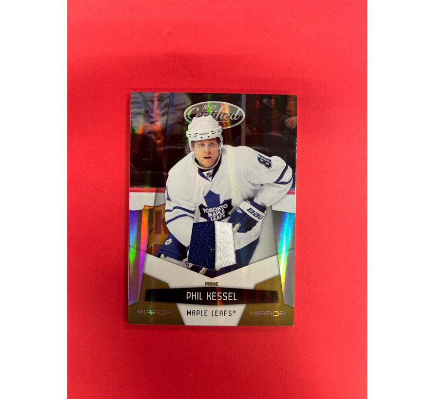 2010-11 PANINI CERTIFIED PHIL KESSEL PRIME PATCHES MIRROR GOLD 19/25