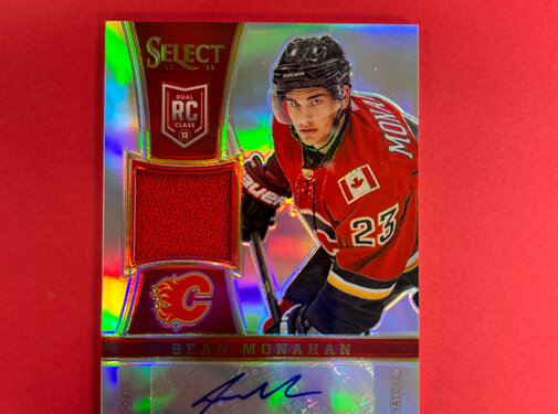 PANINI 2013-14 PANINI SELECT SEAN MONAHAN ROOKIE JERSEY AUTO /99