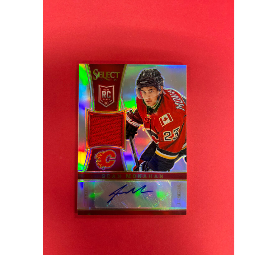2013-14 PANINI SELECT SEAN MONAHAN ROOKIE JERSEY AUTO /99