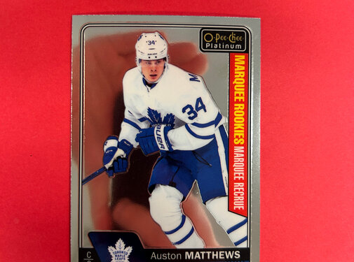 O-PEE-CHEE 2016-17 O-PEE-CHEE PLATINUM AUSTON MATTHEWS MARQUEE ROOKIE