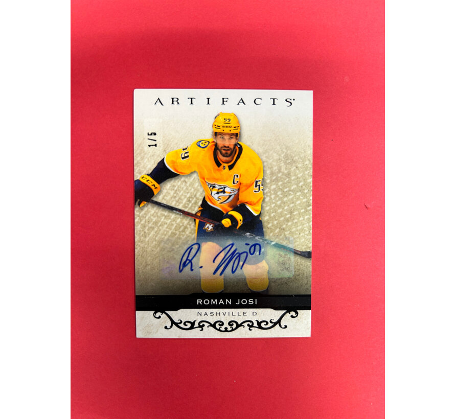 2021-22 UPPER DECK ARTIFACTS ROMAN ROSI BLACK AUTOGRAPH /5