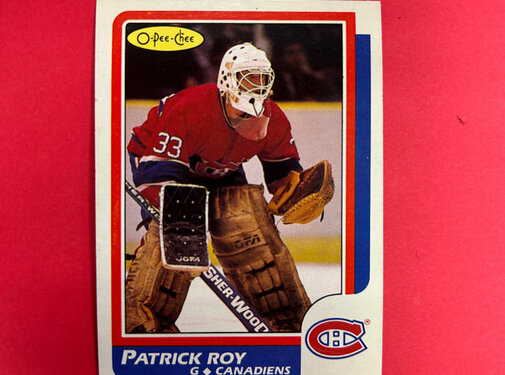 O-PEE-CHEE 1986-87 O-PEE-CHEE PATRICK ROY ROOKIE CARD CLEAN