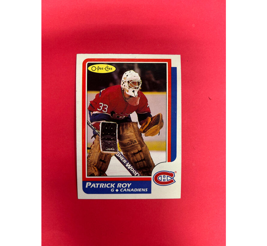 1986-87 O-PEE-CHEE PATRICK ROY ROOKIE CARD CLEAN