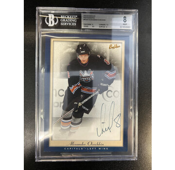 BEEHIVE 2005-06 BEEHIVE ALEXANDER OVECHKIN PHOTOGRAPHS  BECKETT GRADED 8 AUTOGRAPH