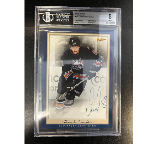 BEEHIVE 2005-06 BEEHIVE ALEXANDER OVECHKIN PHOTOGRAPHS  BECKETT GRADED 8 AUTOGRAPH