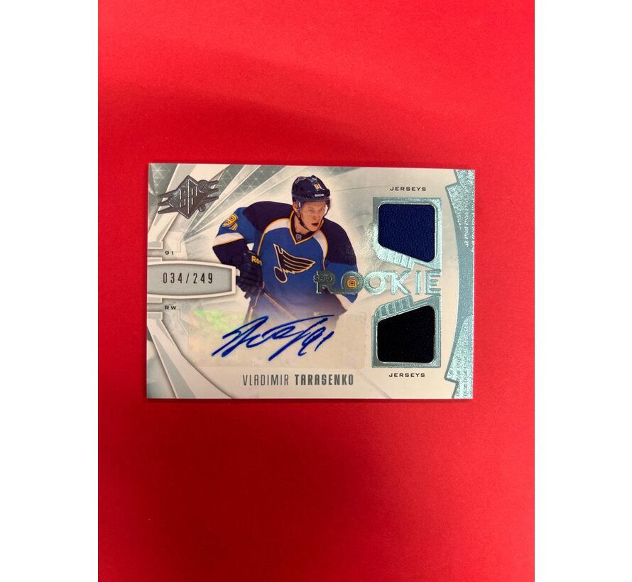 2013-14 UPPER DECK SPX VLADIMIR TARASENKO ROOKIE JERSEY AUTO /249