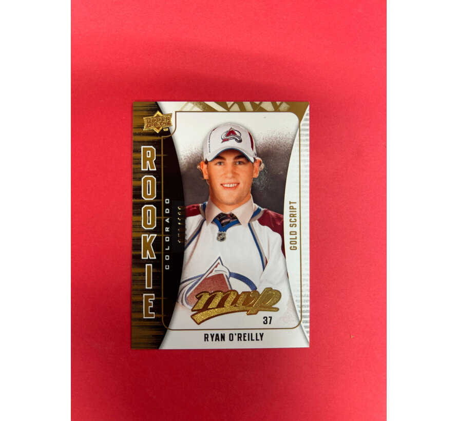 2009-10 UPPER DECK MVP RYAN O'REILLY GOLD SCRIPT ROOKIE /100