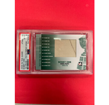 IN THE GAME 2009 IN THE GAME BOBBY ORR 1972 THE YEAR TROPHY WINNERS PATCH PSA GRADED 9
