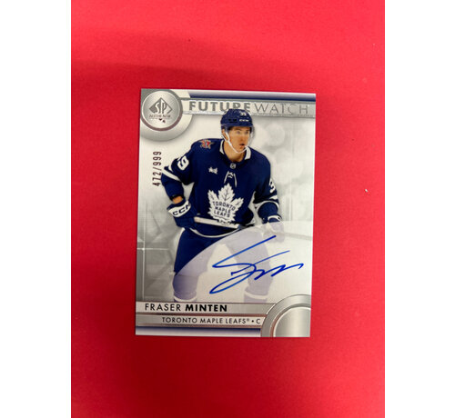 UPPER DECK 2023-24 SP AUTHENTIC FRASER MINTEN FUTURE WATCH AUTOGRAPH /999