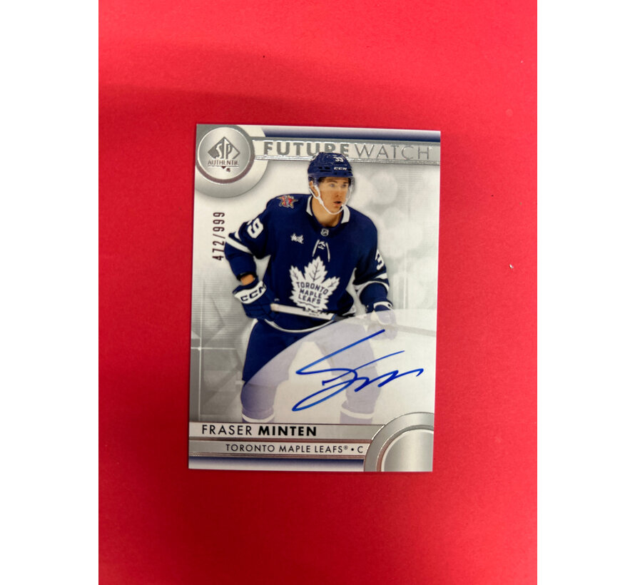 2023-24 SP AUTHENTIC FRASER MINTEN FUTURE WATCH AUTOGRAPH /999