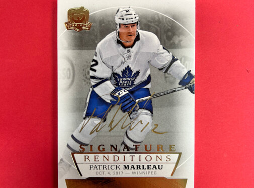 UPPER DECK 2017-18 UPPER DECK THE CUP PATRICK MARLEAU SIGNATURE RENDITIONS AUTO