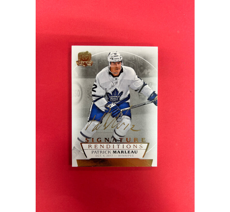 2017-18 UPPER DECK THE CUP PATRICK MARLEAU SIGNATURE RENDITIONS AUTO