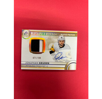 UPPER DECK 2023-24 SP AUTHENTIC JONATHAN GRUDEN FUTURE WATCH AUTO PATCH /100