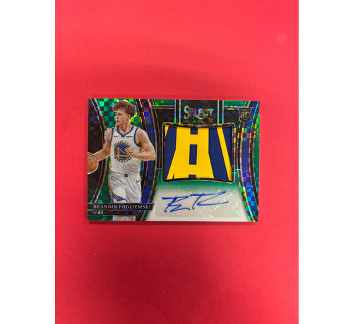 PANINI 2023-24 PANINI SELECT BASKETBALL BRANDIN PODZIEMSKI ROOKIE PATCH AUTO GREEN /5