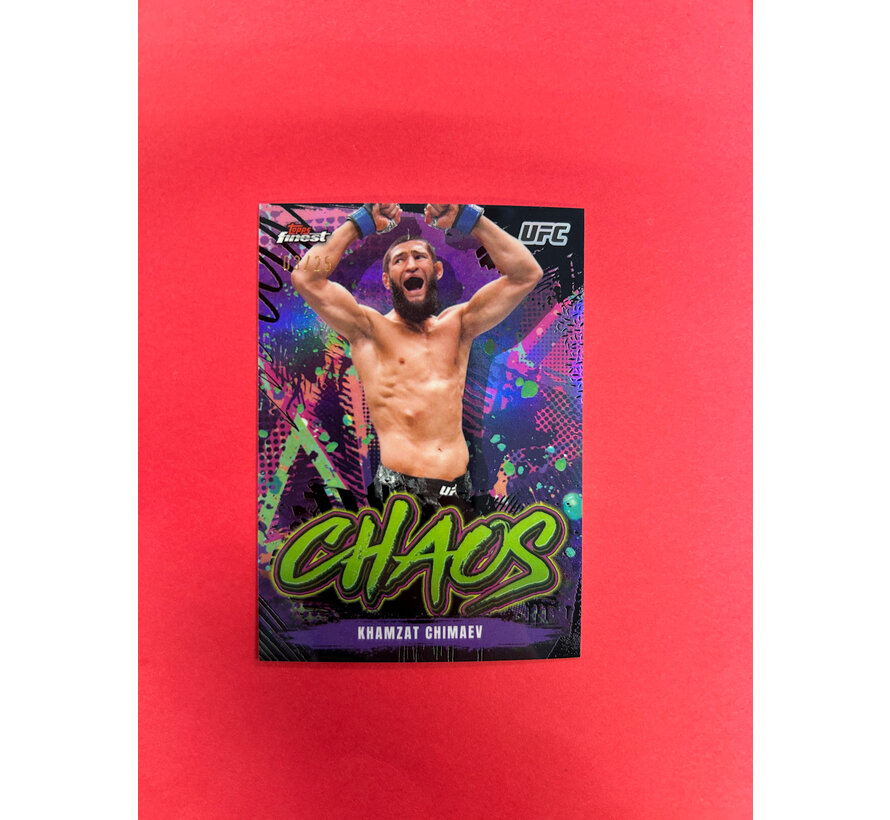 2024 TOPPS FINEST UFC KHAMZAT CHIMAEV CHAOS BLACK /25