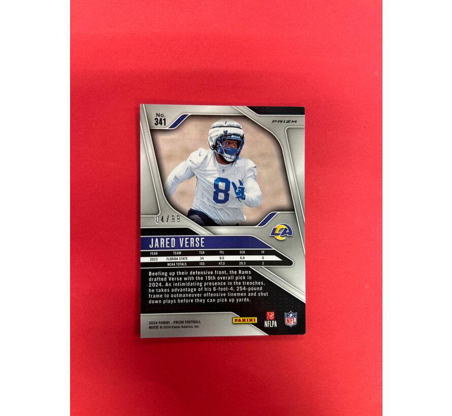 2024 PANINI PRIZM JARED VERSE BLUE DISCO /99