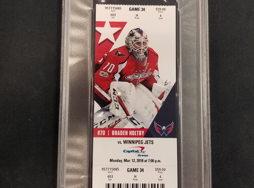 PSA ALEX OVECHKIN 600TH GOAL GAME REG SEASON TICKET STUB PSA 10 WASHINGTON CAPITALS