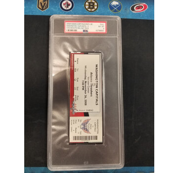 ALEX OVECHKIN 6TH NHL HAT TRICK TICKET STUB PSA 8 WASHINGTON CAPITALS THRASHERS