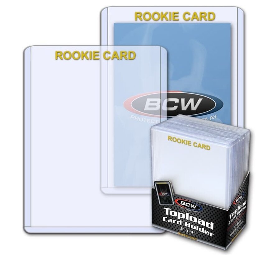 BCW 3X4 STANDARD GOLD ROOKIE TOPLOAD CARD HOLDER 25CT