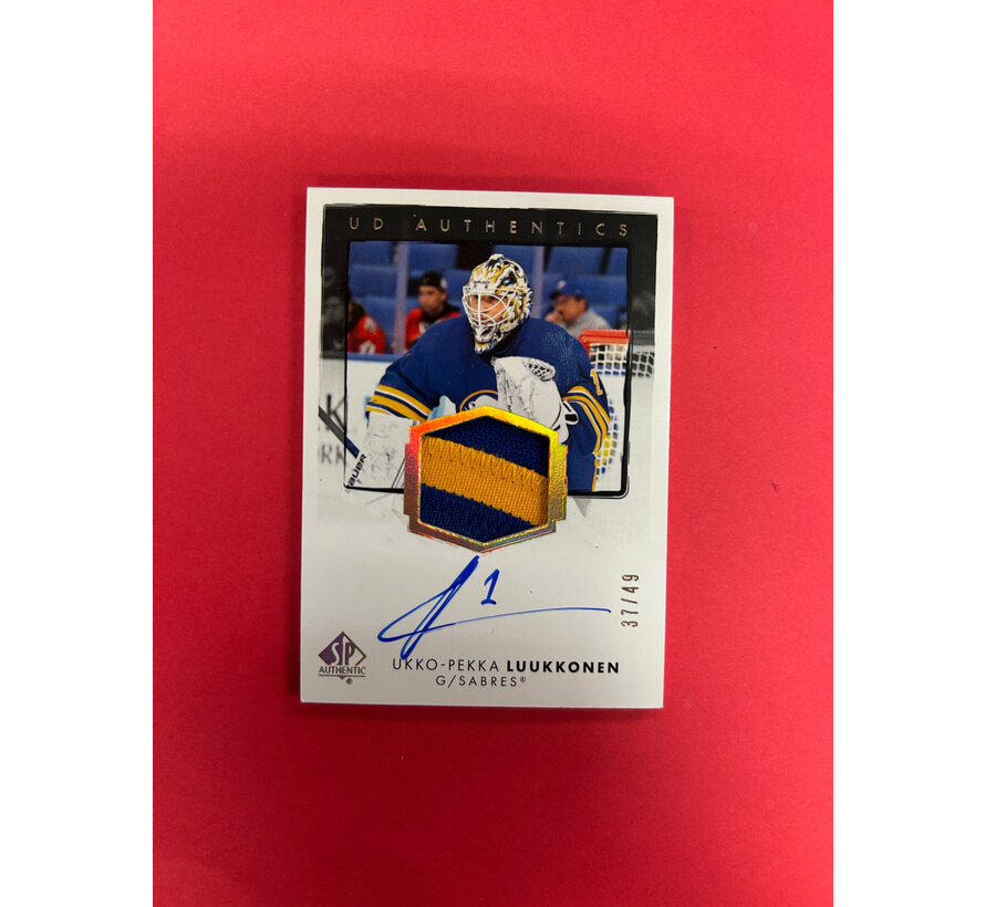 2022-23 SP AUTHENTIC UKKO-PEKKA LUUKONEN UD AUTHENTICS PATCH AUTO /49