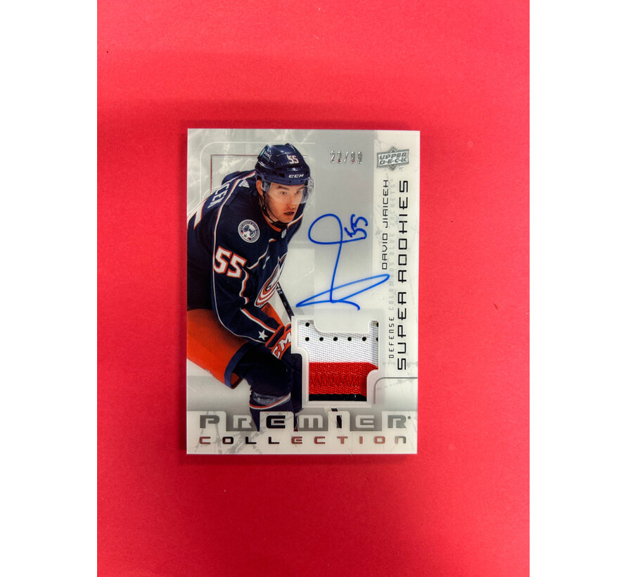2022-23 UPPER DECK PREMIER DAVID JIRICEK SUPER ROOKIE PATCH AUTO /99