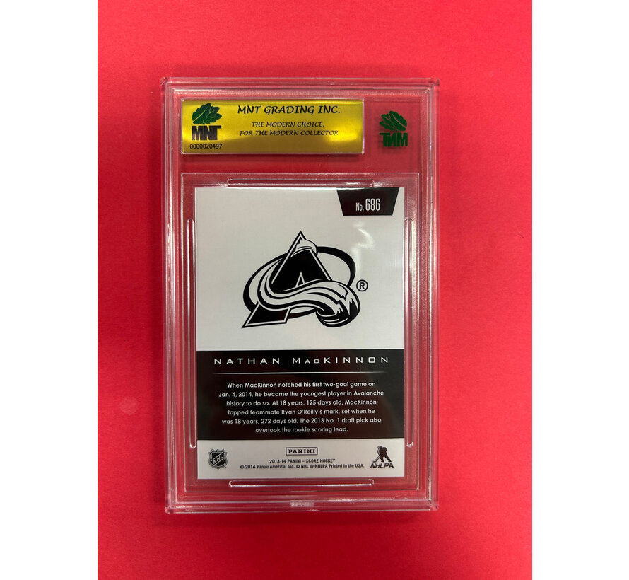 2013-14 PANINI SCORE NATHAN MACKINNON HOT ROOKIES BLACK SSP MNT GRADED 9