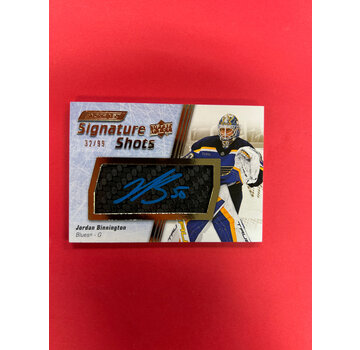 UPPER DECK 2023-24 UPPER DECK ENGRAINED JORDAN BINNINGTON SIGNATURE SHOTS /99