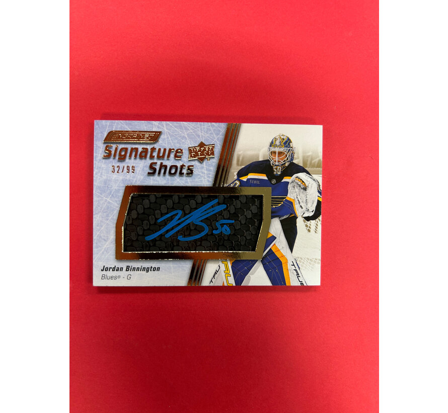 2023-24 UPPER DECK ENGRAINED JORDAN BINNINGTON SIGNATURE SHOTS /99