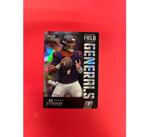 TOPPS 2024 TOPPS FINEST CJ STROUD FIELD GENERALS BLACK /25