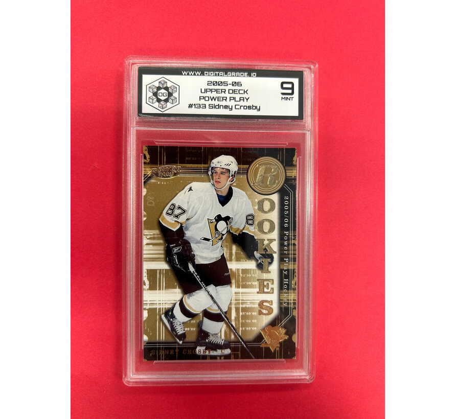 2005-06 UPPER DECK POWERPLAY SIDNEY CROSBY ROOKIE DGI GRADED 9
