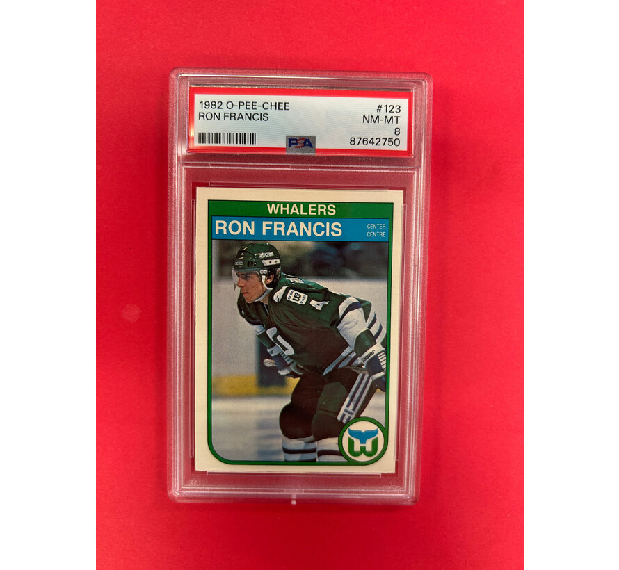 1982 O-PEE-CHEE RON FRANCIS ROOKIE PSA GRADED 8
